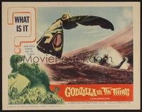 5z304 GODZILLA VS. THE THING LC #8 '64 great monster image of Mothra hovering over fallen Gojira!