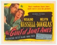 5z048 GUILT OF JANET AMES TC '47 Melvyn Douglas, don't condemn Rosalind Russell until you see it!
