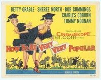 5z053 HOW TO BE VERY, VERY POPULAR TC '55 sexy students Betty Grable & Sheree North!