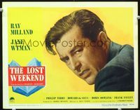 5z400 LOST WEEKEND LC #2 '45 best close up of alcoholic Ray Milland, directed by Billy Wilder!