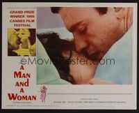 5z408 MAN & A WOMAN LC #1 '66 Claude Lelouch's Un homme et une femme, Anouk Aimee, Trintignant