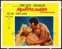 5z411 MARACAIBO LC #5 '58 sexy close up of barechested Cornel Wilde & Jean Wallace!