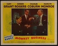 5z423 MONKEY BUSINESS LC #6 '52 Charles Coburn watches Cary Grant take Ginger Rogers' pulse!