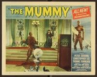 5z429 MUMMY LC #3 '59 Christopher Lee as the monster carrying man to Yvonne Furneaux!