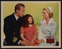 5z433 NAVY WIFE LC '35 young girl watches nurse Claire Travor smiling at Ralph Bellamy!