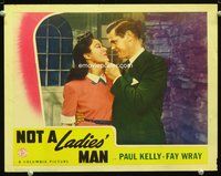 5z442 NOT A LADIES' MAN LC '42 romantic close up of Paul Kelly & Fay Wray!