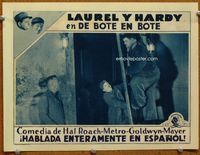 5z461 PARDON US Spanish/U.S. LC '31 tough convict yells at Stan Laurel & Oliver Hardy on ladder!