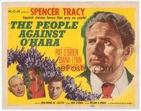 5z081 PEOPLE AGAINST O'HARA TC '51 Spencer Tracy against sinister forces that prey on youth!