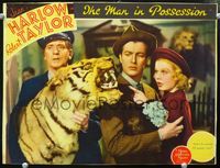 5z466 PERSONAL PROPERTY LC '37 Jean Harlow & Robert Taylor w/tiger head, The Man in Possession!