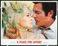 5z470 PLACE FOR LOVERS LC #1 '69 close up of sexy Faye Dunaway & lover Marcello Mastroianni!
