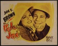 5z472 POLO JOE LC R44 close up of polo player Joe E. Brown smiling with pretty Carol Hughes!