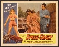 5z534 SPEED CRAZY LC #3 '58 close up of race car driver Brett Halsey slapping bad girl!