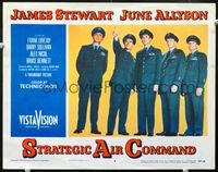 5z545 STRATEGIC AIR COMMAND LC #4 '55 military pilot James Stewart & four officers stare into space