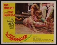 5z551 SWINGER LC #1 '66 wacky image of super sexy painted Ann-Margret writhing in mud!