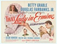 5z097 THAT LADY IN ERMINE TC '48 sexiest Betty Grable & Douglas Fairbanks Jr.!