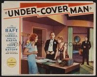 5z579 UNDER-COVER MAN LC '32 George Raft watching pretty Nancy Carroll from across the room!