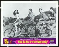 5z592 WHAT DID YOU DO IN THE WAR DADDY LC #7 '66 James Coburn, Shawn & Fantoni on bike w/sexy girl
