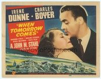 5z103 WHEN TOMORROW COMES TC '39 great romantic close up of Irene Dunne & Charles Boyer!