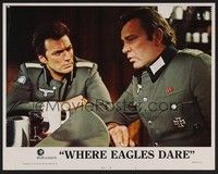 5z595 WHERE EAGLES DARE LC #1 R75 close up of Clint Eastwood & Richard Burton in Nazi uniforms!