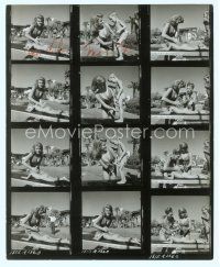 6a032 ANN-MARGRET contact sheet 8x10 still '60s sexy Ann-Margret puts lotion on small boy by pool!