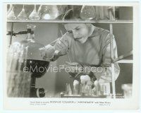 6a036 ARROWSMITH 8x10 still '31 close up of Ronald Colman working in his laboratory, John Ford