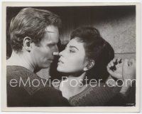 6a053 BEN-HUR 8x10 still '60 romantic close up of Charlton Heston & pretty Haya Harareet!