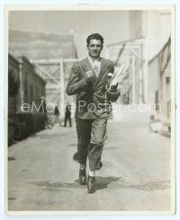 6a354 MADAME BUTTERFLY candid 8x10 still '32 late Cary Grant running in suit & tie on set!
