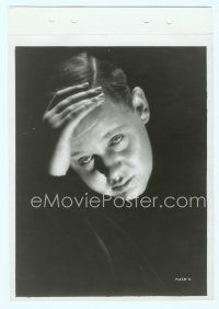 6a101 CHARLES LAUGHTON 8x11 key book still '40s pensive moody portrait against solid black!