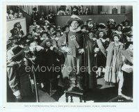 6a128 CYRANO DE BERGERAC 8x10 still R64 close up of Jose Ferrer standing on table in crowd!