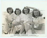 6a138 DAUGHTERS COURAGEOUS 8x10 still '39 close up of pretty Lane Sisters & Gale Page!