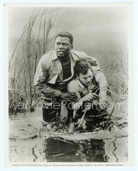 6a143 DEFIANT ONES 8x10 still R64 c/u of escaped cons Tony Curtis & Sidney Poitier in swamp!