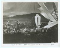6a145 DEVIL GIRL FROM MARS 8x10 still '55 cool image of Laffan approaching robot by spaceship!