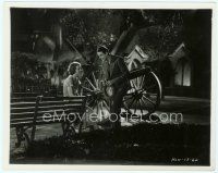 6a179 FIRST YEAR 8x10 still '32 Charles Farrell walks up to Janet Gaynor sitting on bench!