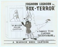 6a193 FOX-TERROR 8x10 still '57 Foghorn Leghorn is asked the 64 million dollar question!
