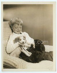 6a431 OUR VINES HAVE TENDER GRAPES 8x10 still '45 close up of seated Butch Jenkins with puppies!