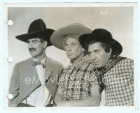 6a209 GO WEST 8x10 key book still '40 close up of cowboys Groucho, Chico & Harpo Marx!