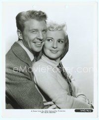6a385 MY BLUE HEAVEN 8x10 still '50 great romantic close up of Dan Dailey holding Betty Grable!