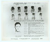 6a427 OTHER SIDE OF BONNIE & CLYDE 8x10 still '68 Barrow's mugshot and fingerprints!