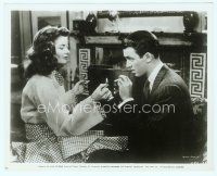 6a447 PHILADELPHIA STORY 8x10 still R65 Katharine Hepburn lights James Stewart's cigarette for him