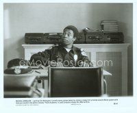 6a451 POLICE ACADEMY 7.5x9.25 still '84 great image of human sound effects system Michael Winslow!