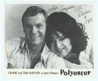 6a452 POLYESTER 8x10 still '81 John Waters, close up of Divine & Tab Hunter, love conquers all!