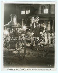 6a512 SILVER DOLLAR 8x10 still '32 great image of Edward G. Robinson on cool early fire engine!