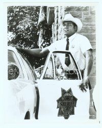 6a556 TICK TICK TICK 8x10 still '70 great image of black sheriff Jim Brown by his patrol car!
