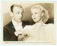 6a561 TOP HAT 8x10 still '35 incredible close up of Fred Astaire & beautiful Ginger Rogers!