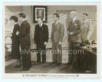 6a566 TWO AGAINST THE WORLD 8x10 still '36 young Humphrey Bogart & three guys watch sad couple!