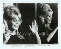 6a577 VERY PRIVATE AFFAIR 8x10 still '62 great image of smiling Brigitte Bardot by mirror!