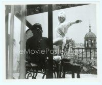 6a578 VERY PRIVATE AFFAIR 8x10 still '62 sexiest Brigitte Bardot dancing on balcony for lucky guy!