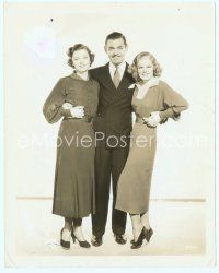 6a603 WIFE VERSUS SECRETARY 8x10 still '36 Clark Gable between sexy Jean Harlow & Myrna Loy!
