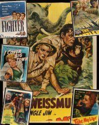 6b011 LOT OF 6 INCOMPLETE THREE-SHEETS lot '43-'49 Jungle Jim in Pygmy Island, I Cover Big Town