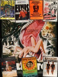 6b014 LOT OF 43 FOLDED ASSORTED SIZES FRENCH POSTERS lot '68-83 Alligator,Elvis That's the Way It Is